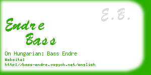 endre bass business card